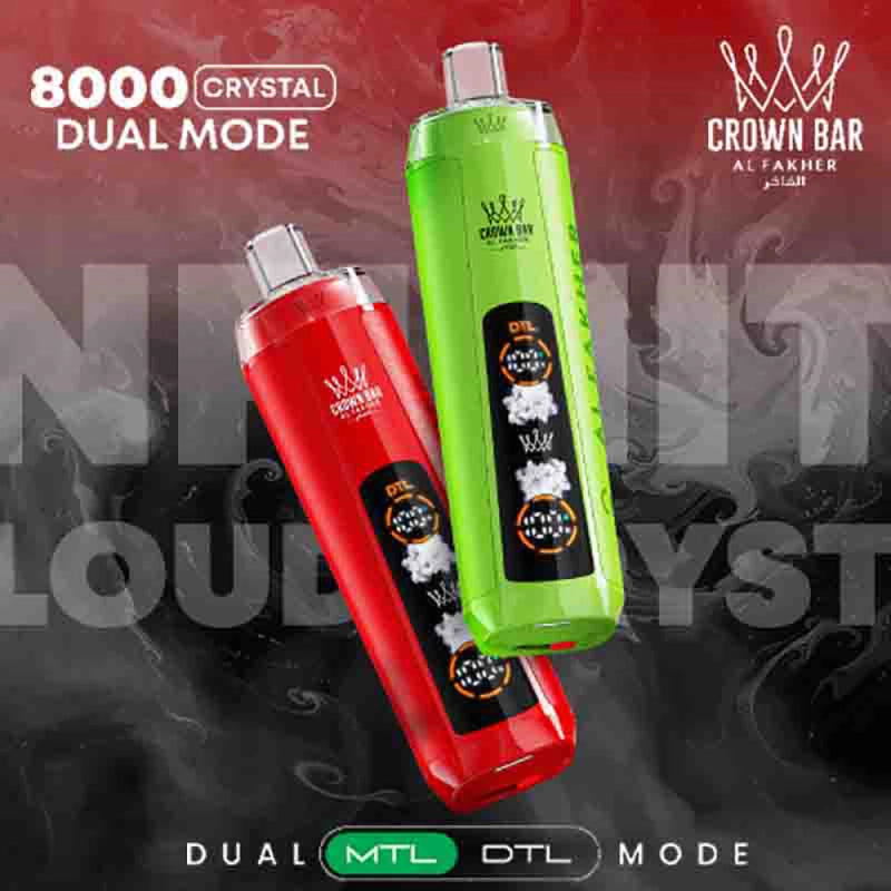 (10 Stück) AL Fakher Crown Bar Crystal 8000 8K Puffs Einweg-Vape