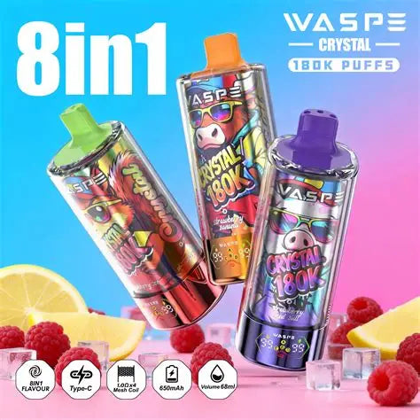 Waspe Crystal 180.000 180K Puffs 8-in-1 Einweg-Vape