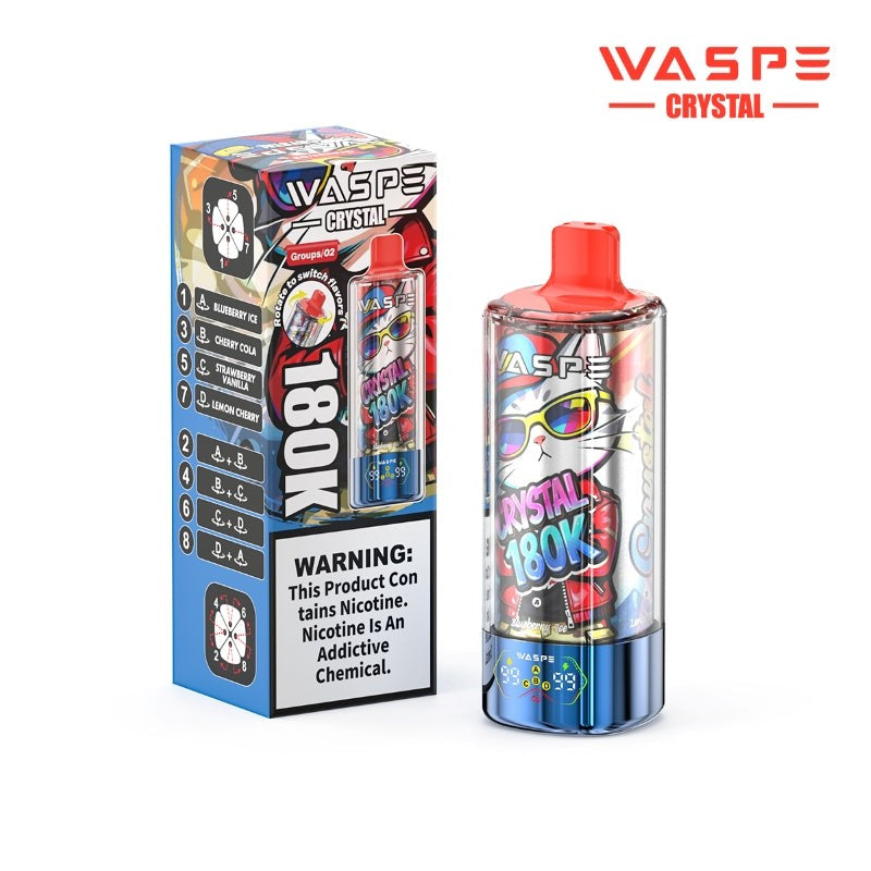 Waspe Crystal 180.000 180K Puffs 8-in-1 Einweg-Vape