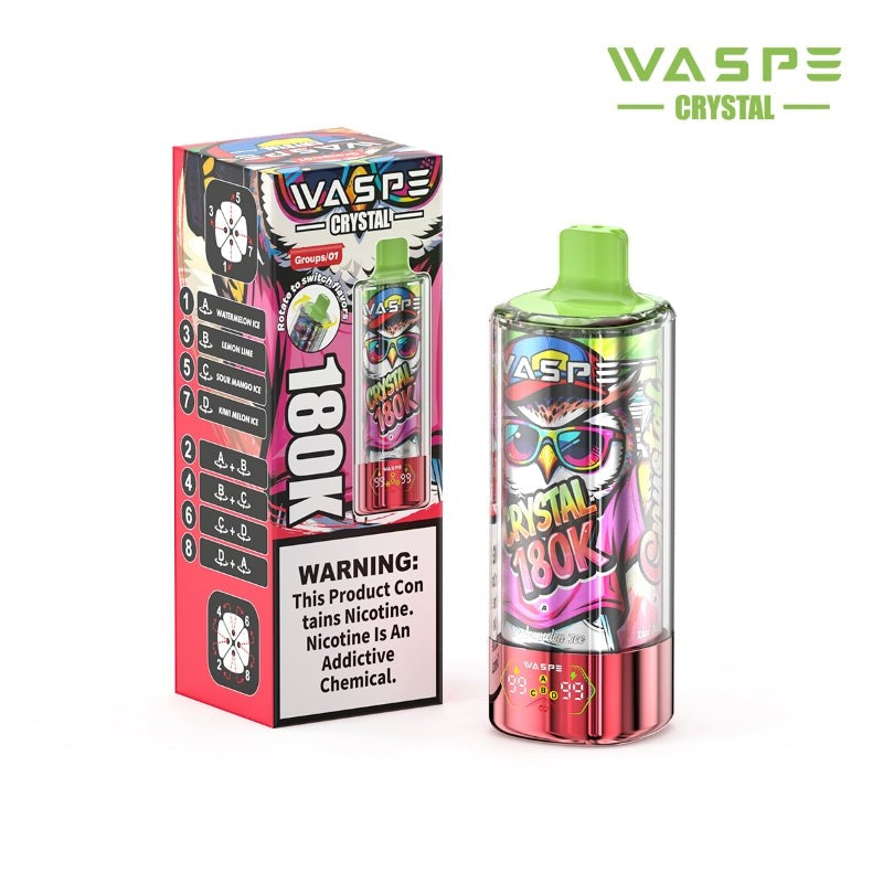 Waspe Crystal 180.000 180K Puffs 8-in-1 Einweg-Vape