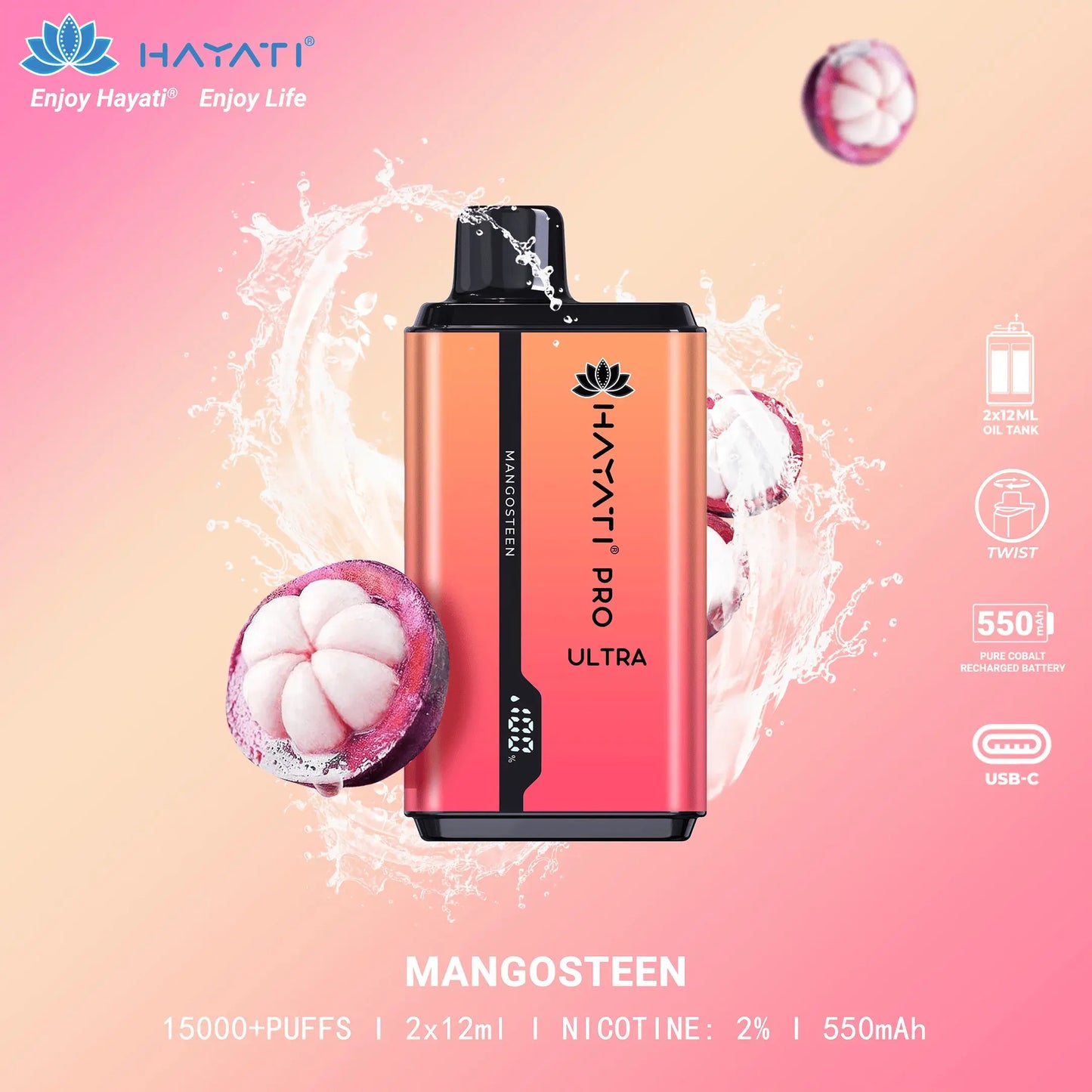 Hayati Pro Ultra 15000 15K Puffs Disposable Vape