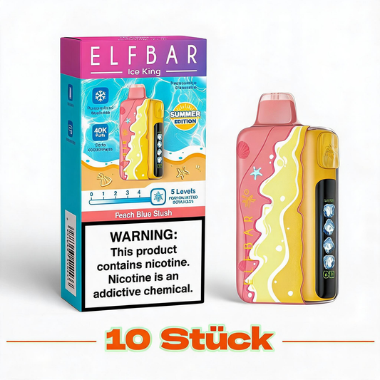 (10 Stück) Elf Bar Ice King Sommer-Ausgabe 40.000 Puffe, 5 % Einweg-Vape