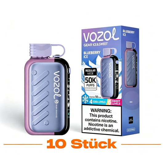 (10 Stück) VOZOL Gear Ice & Sweet 50000 50K Puffs Einweg-Vape 5%