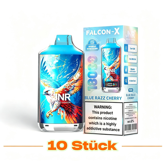 (10 Stück) JNR Falcon-X 18000 18K Puffs Einweg-Vape 2%