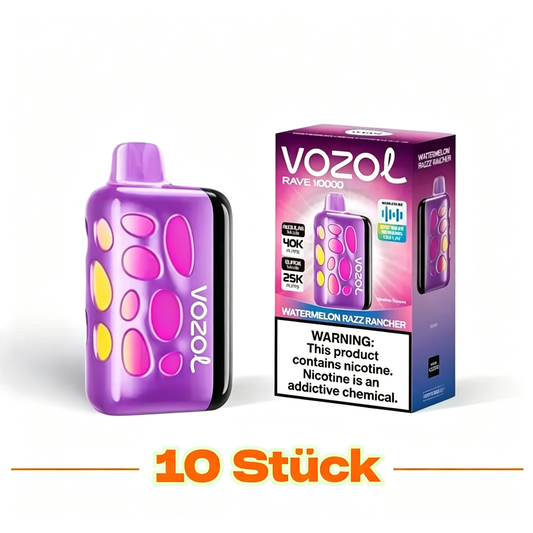 (10 Stück) VOZOL RAVE 40000 40K Puffs Einweg-Vape 5%