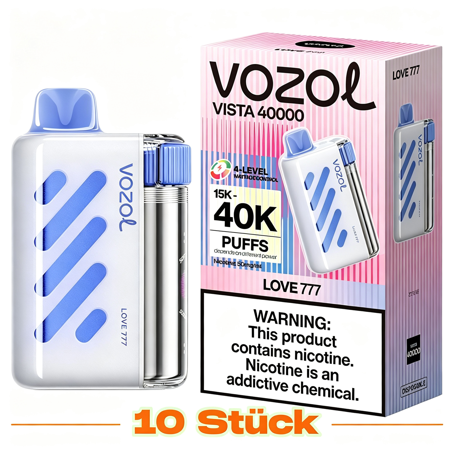(10 Stück) VOZOL Vista 40000 40K Puffs Einweg-Vape 5%