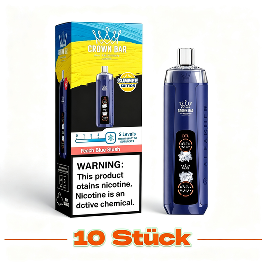 (10 Stück) AL Fakher Crown Bar Crystal 8000 8K Puffs Einweg-Vape