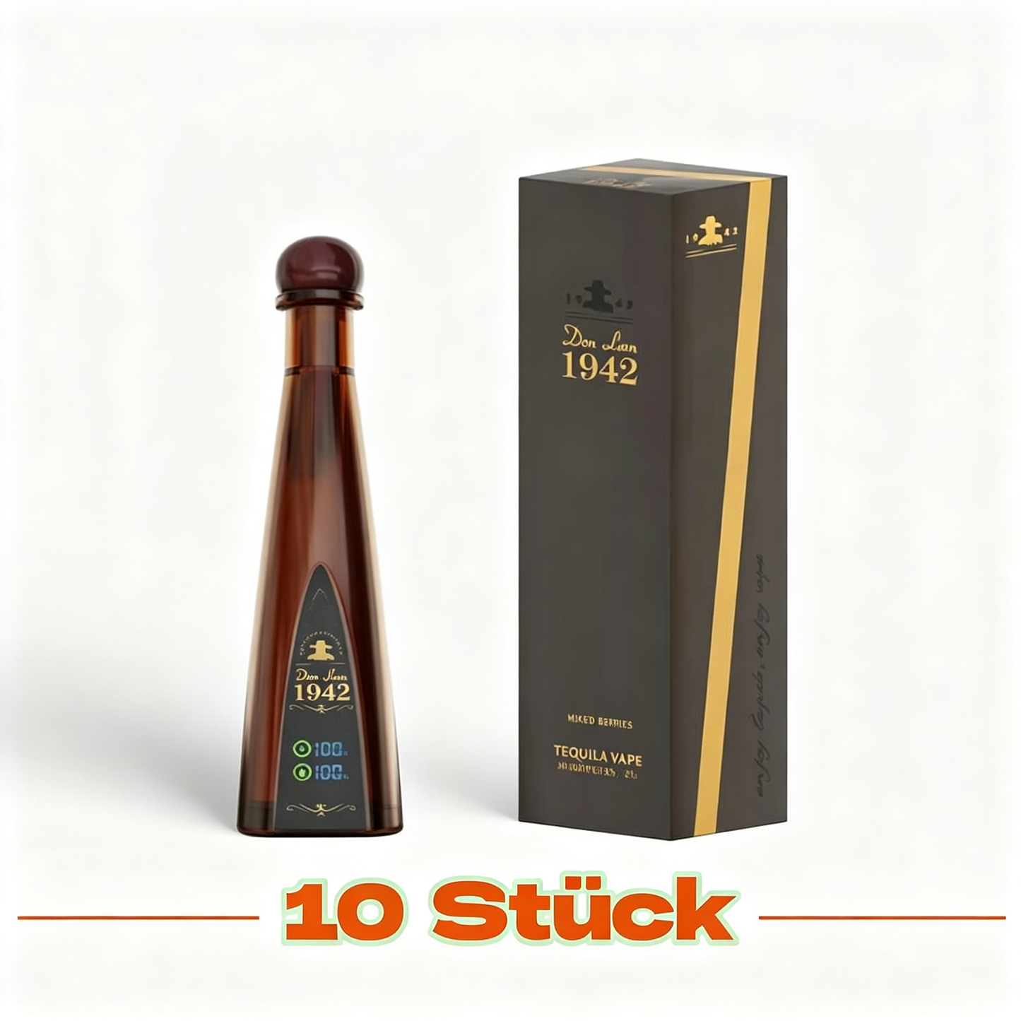 (10 Stück) Don Leon Tequila Vape 30.000 Züge, 2 %, Einweg-Vape